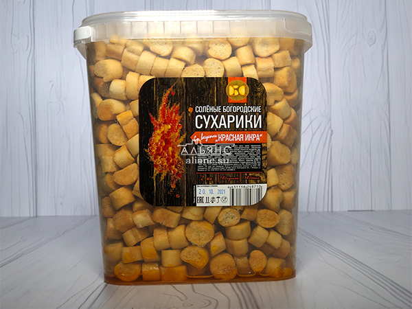 Сухарики с красной икрой в Салавате