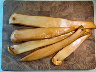 Шашлычок из щуки холодного копчения: Кальмар палочки х/к