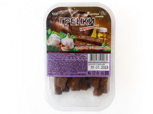 Камбала стейк: Сурские гренки Чеснок с зеленью (100 гр)