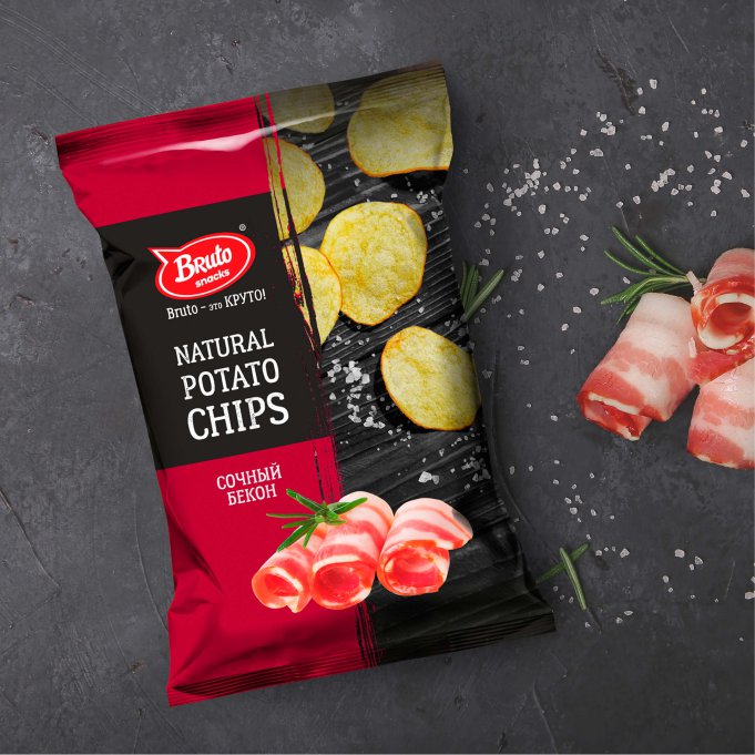 Картофель «Бруто» со вкусом бекона 130 гр. в Салавате